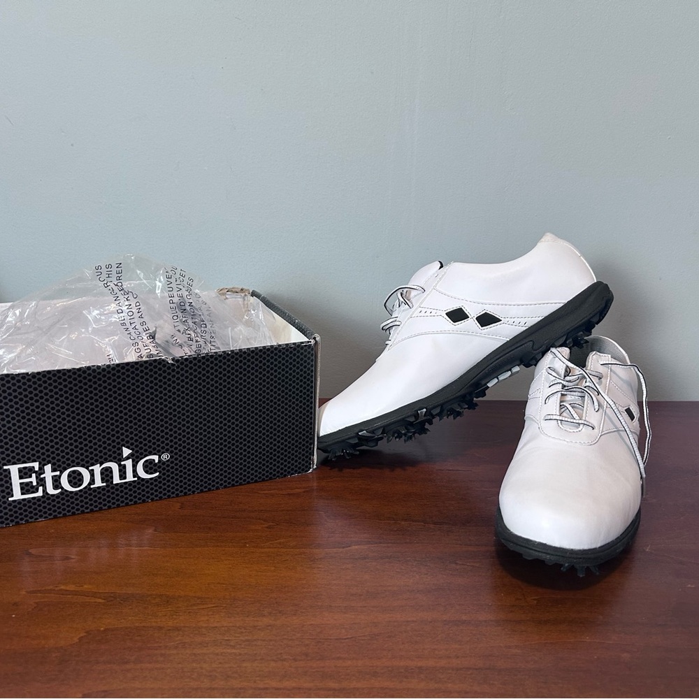Etonic LiteTech Lady Womens white, water resistant golf shoe NIB size 91/2 - Picture 3 of 8